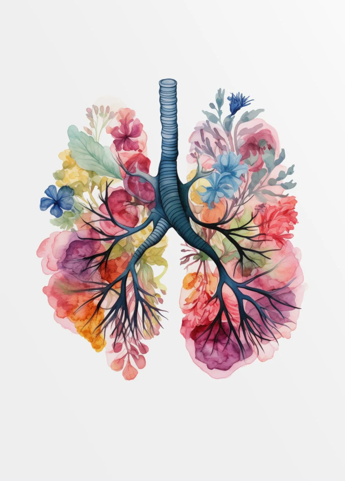 Plakat anatomia narządów akwarela Wzór 7