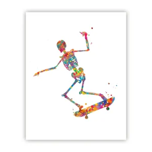 Plakat anatomiczny biegnący szkielet Wzór 1
