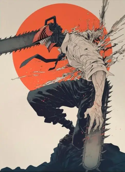 Plakat anime Chainsaw Man Denji Wzór 6