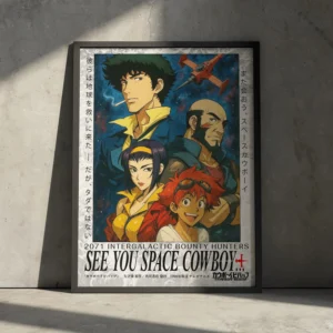 Cowboy Bebop - plakat anime retro Wzór 1