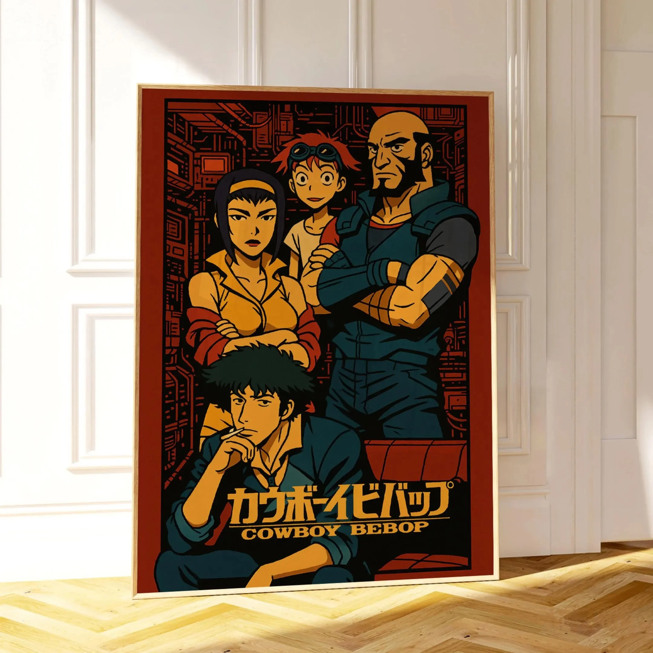 Cowboy Bebop - plakat anime retro Wzór 4