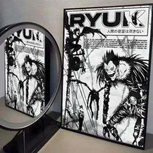 Plakat Anime Death Note Vintage HD Wzór 1