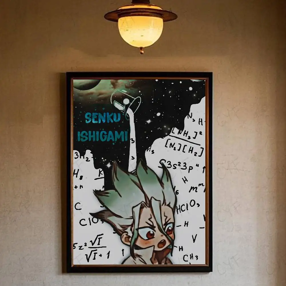 Plakat Anime Dr Stone Biały