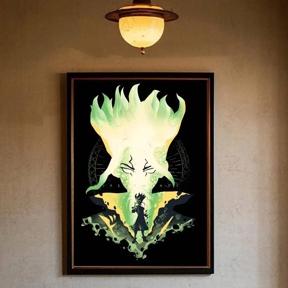 Plakat Anime Dr Stone żółty