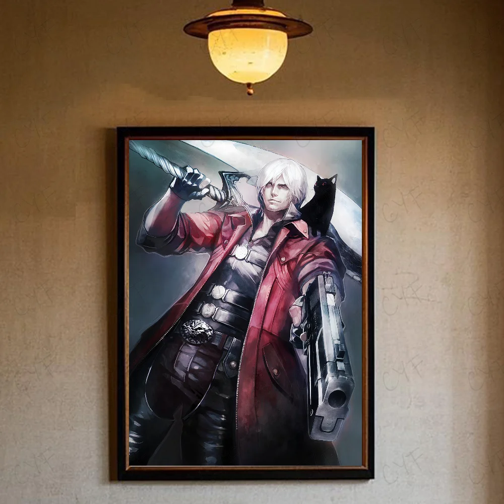 Plakat filmowy w stylu anime gamingowym Brązowy