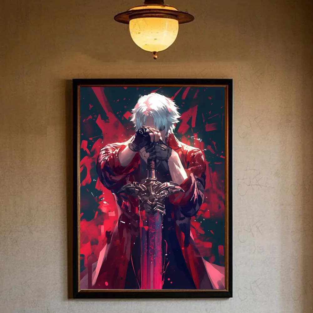 Plakat filmowy w stylu anime gamingowym żółty