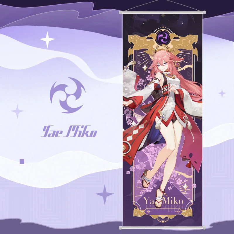 Plakat anime Genshin Impact - postacie Yae miko