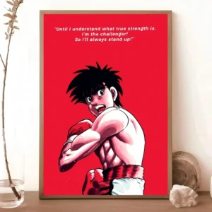 Hajime no Ippo - plakat anime z bokserem Wzór 1