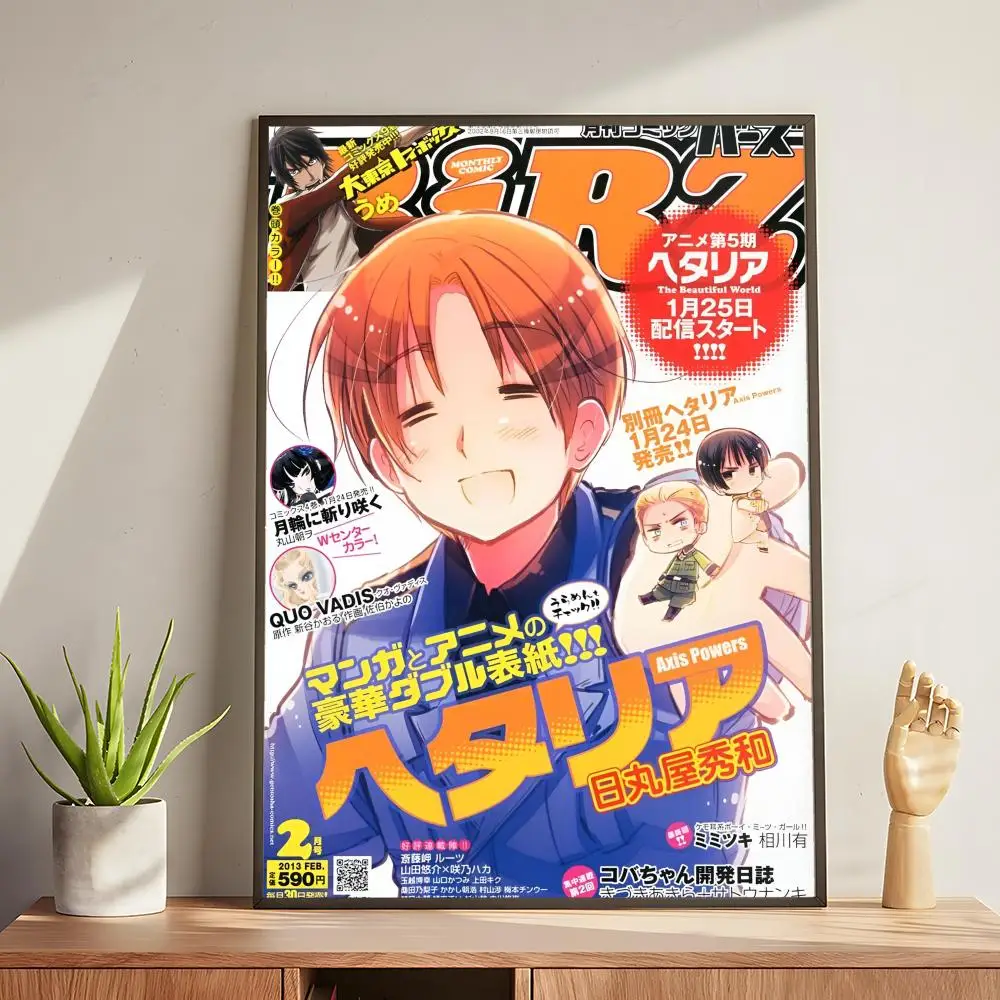Hetalia - plakat anime na ścianę Czarny1