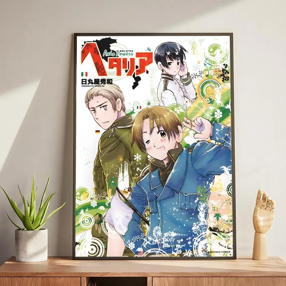 Hetalia - plakat anime na ścianę Czarny4