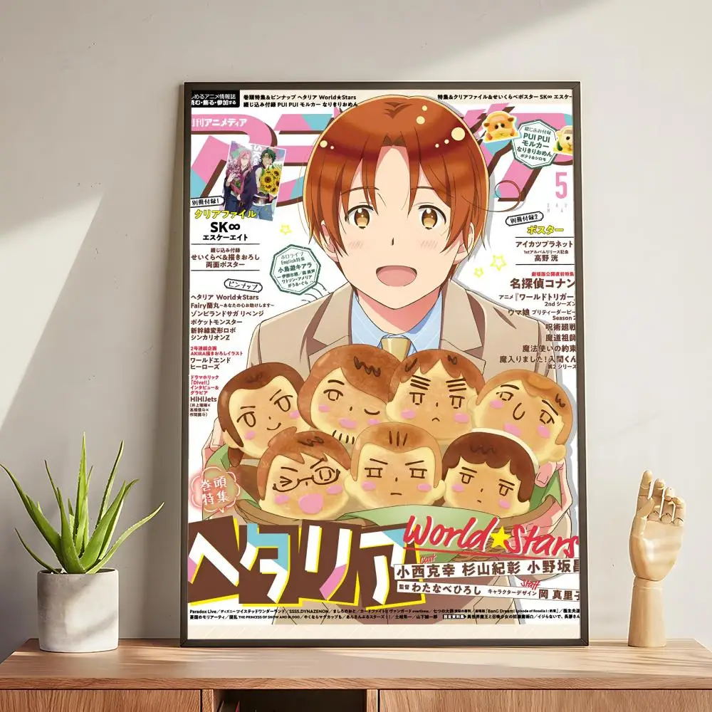 Hetalia - plakat anime na ścianę Czarny5