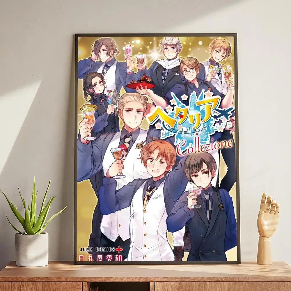 Hetalia - plakat anime na ścianę Czarny6