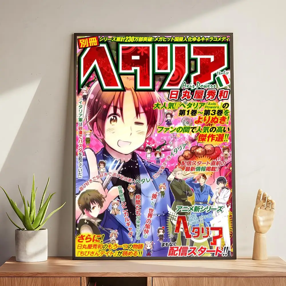Hetalia - plakat anime na ścianę Czarny9
