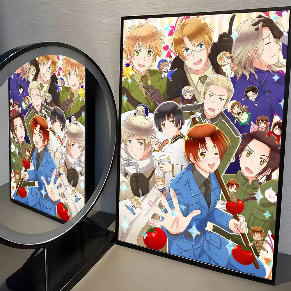 Hetalia Axis Powers - plakat anime vintage Wzór 1