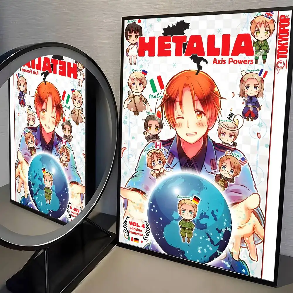 Hetalia Axis Powers - plakat anime vintage Wzór 7