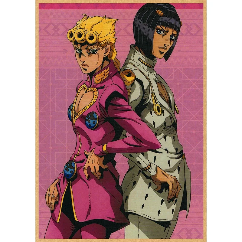 Plakat anime JoJo's Bizarre Adventure - vintage Głęboki niebieski