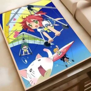 Plakat anime Lucky Star - samoprzylepna grafika Wzór 1