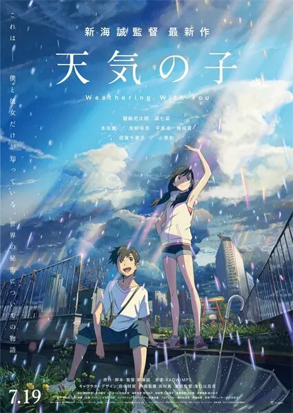 Plakaty anime Makoto Shinkai - Twoje imię i Weathering With You Wzór 2