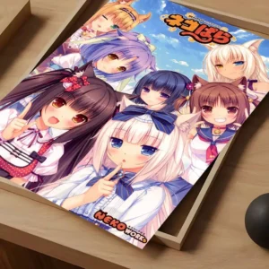 Anime Girl Nekopara - plakat w stylu vintage Wzór 1