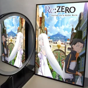 Re:Zero - plakat anime Czarny8