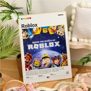 Anime i roboty - plakat retro do pokoju gracza Pomarańczowy
