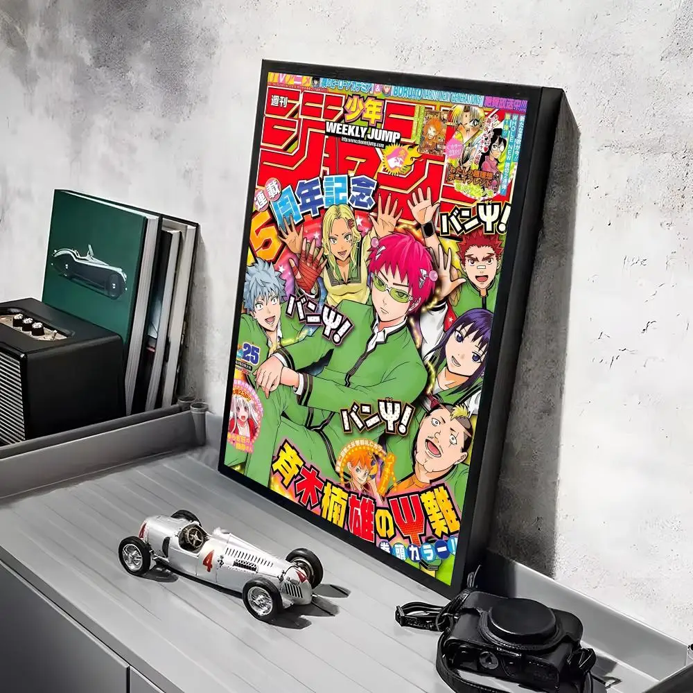 Plakat anime Saiki K Czarny1