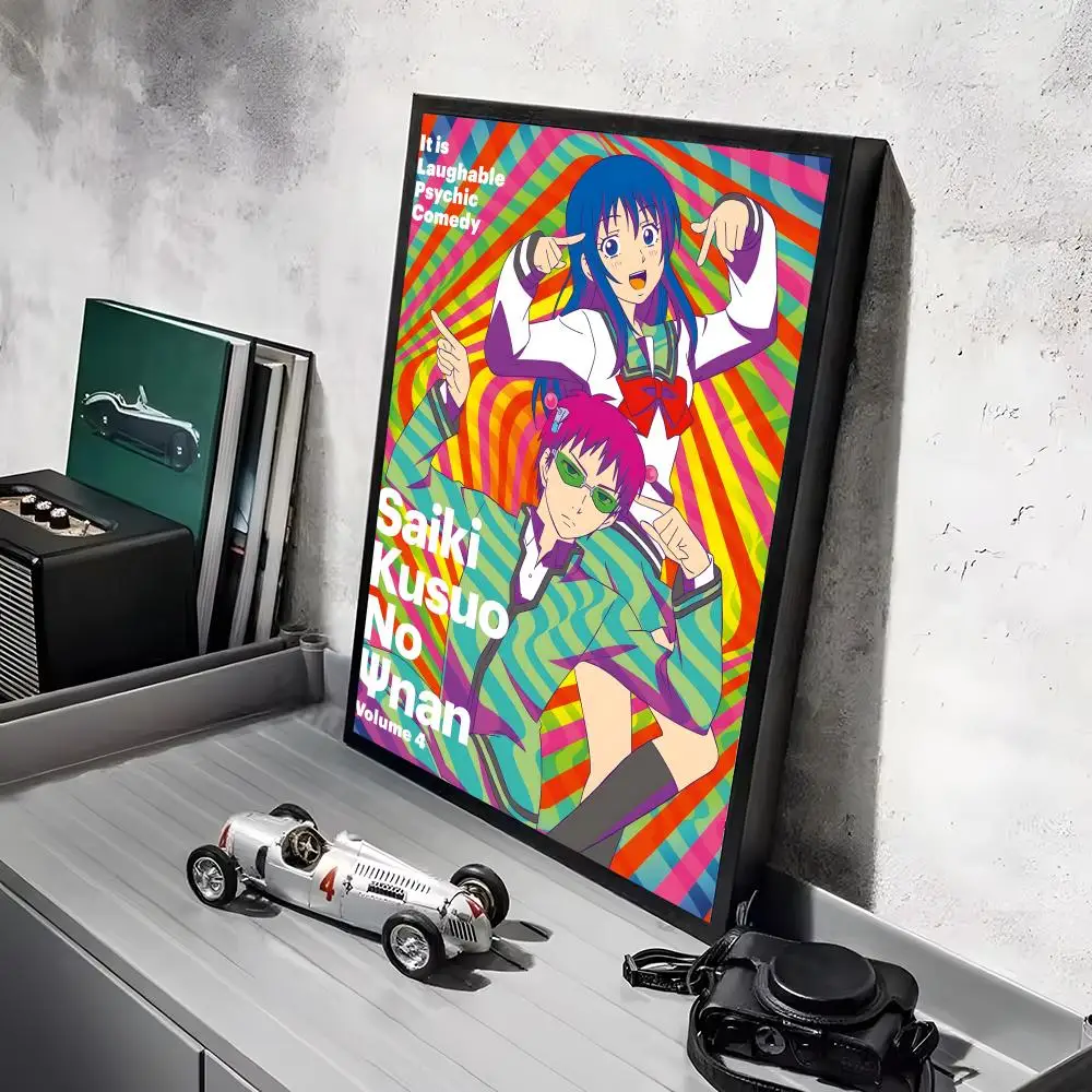 Plakat anime Saiki K Czarny6