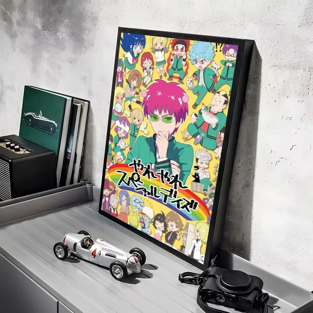 Plakat anime Saiki K Czarny7