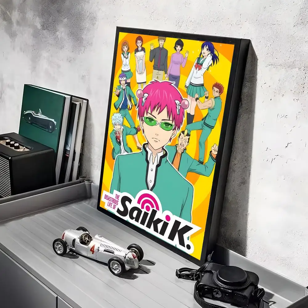Plakat anime Saiki K Czarny8