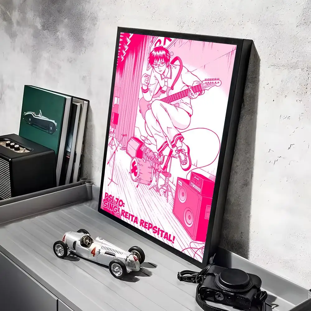 Plakat anime Saiki K Czarny9