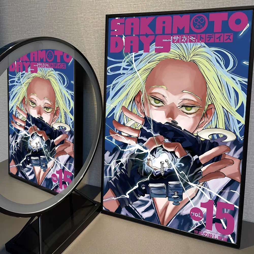 Plakat anime Sakamoto Days Taro Sakamoto żółty