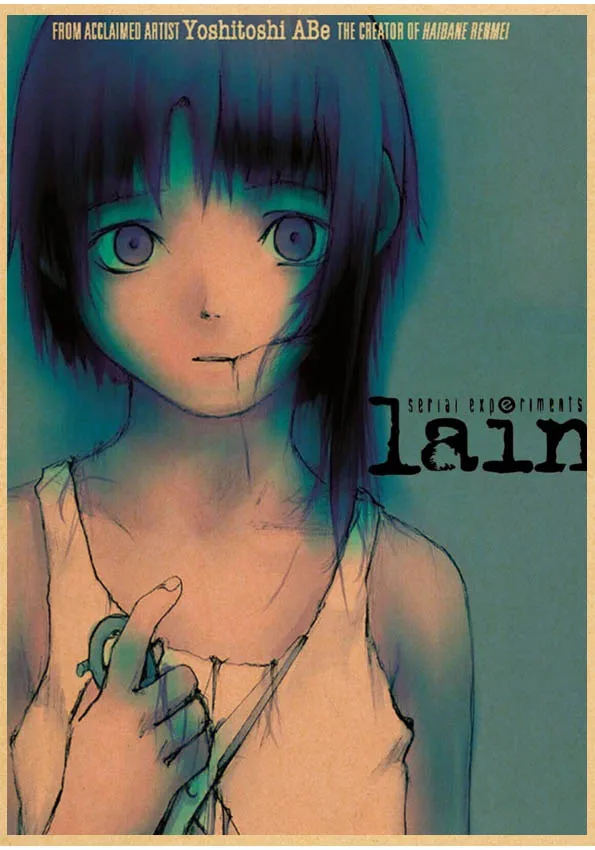 Plakat anime Serial Experiments Lain Czerwony