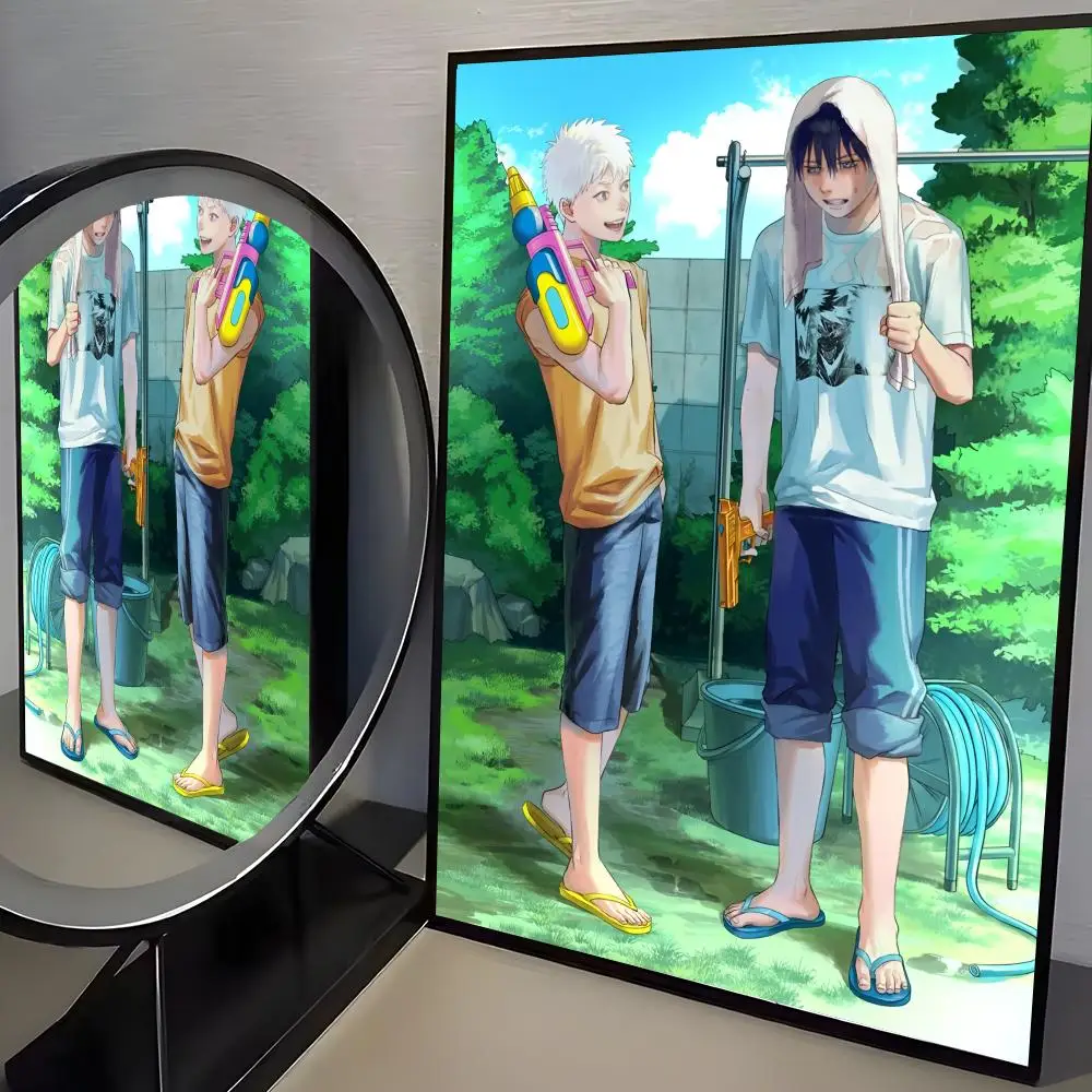 Plakat anime The Summer Hikaru Died Biały