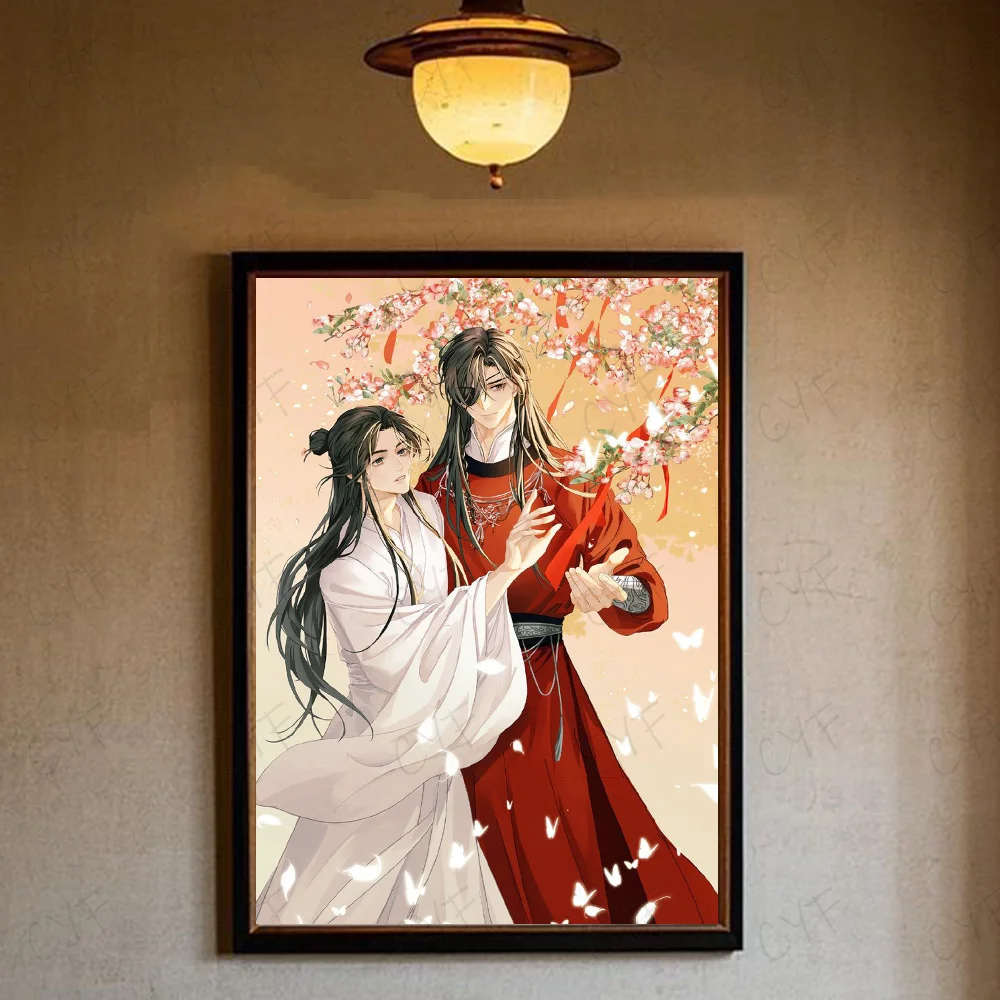 Plakat anime Tian Guan Ci Fu Biały