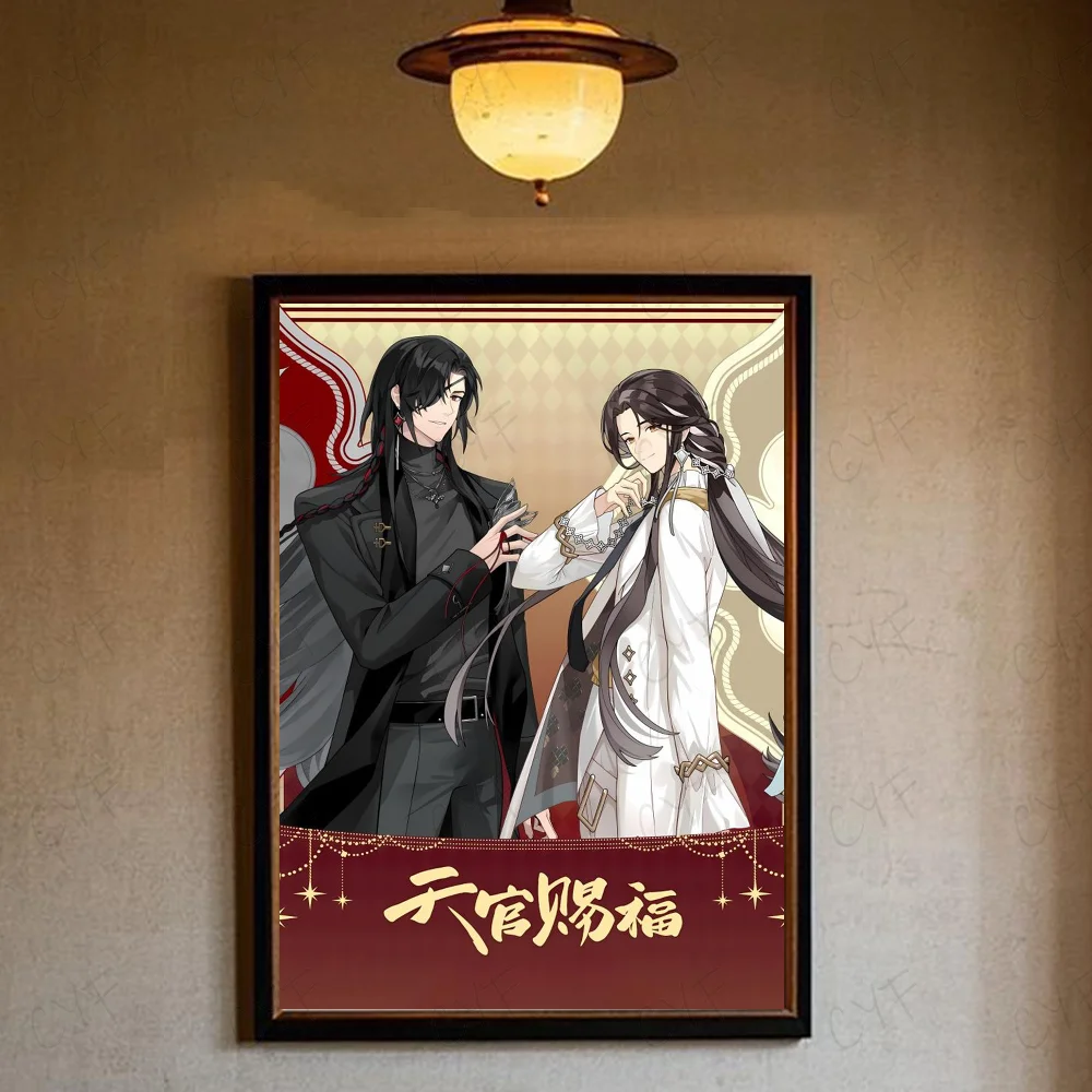 Plakat anime Tian Guan Ci Fu Ciemnoszary
