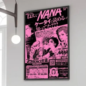 Plakat anime - grafika w stylu vintage Wzór 1
