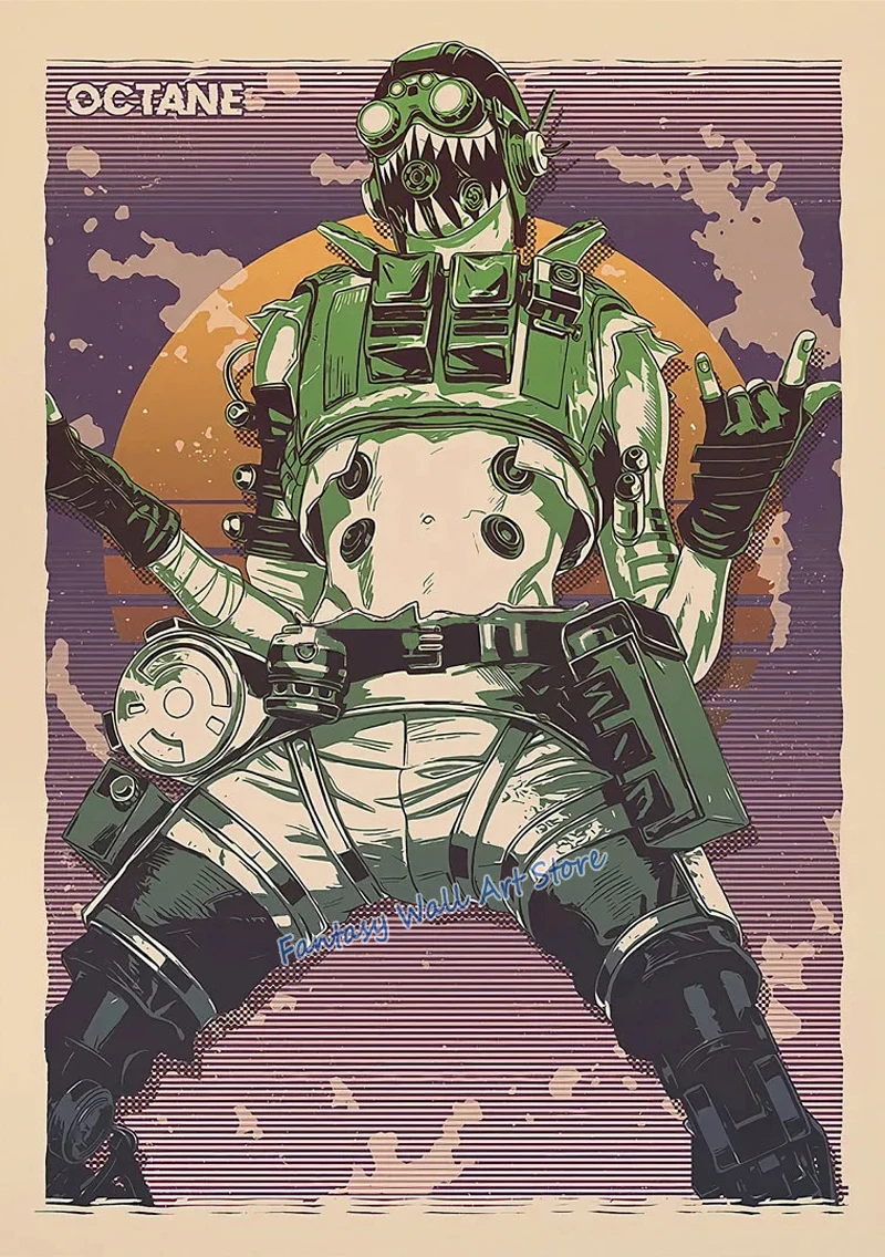 Plakat Apex Legends z postaciami z gry Wzór 8