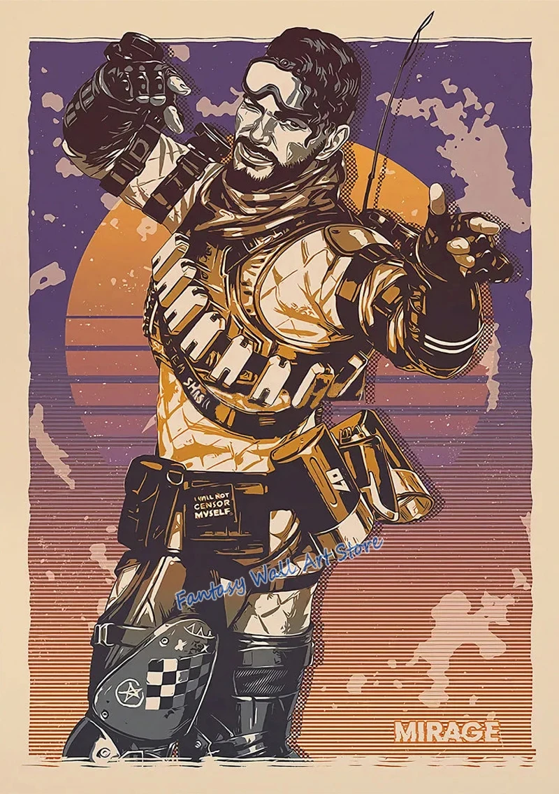 Plakat Apex Legends z postaciami z gry Wzór 9