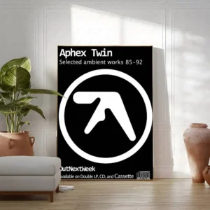 Plakat Aphex Twin album muzyczny Srebrny