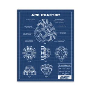 Plakat reaktor łukowy - patent retro Wzór 1
