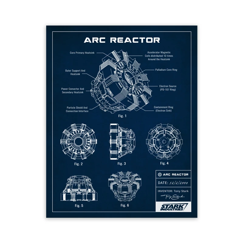 Plakat reaktor łukowy - patent retro Wzór 5