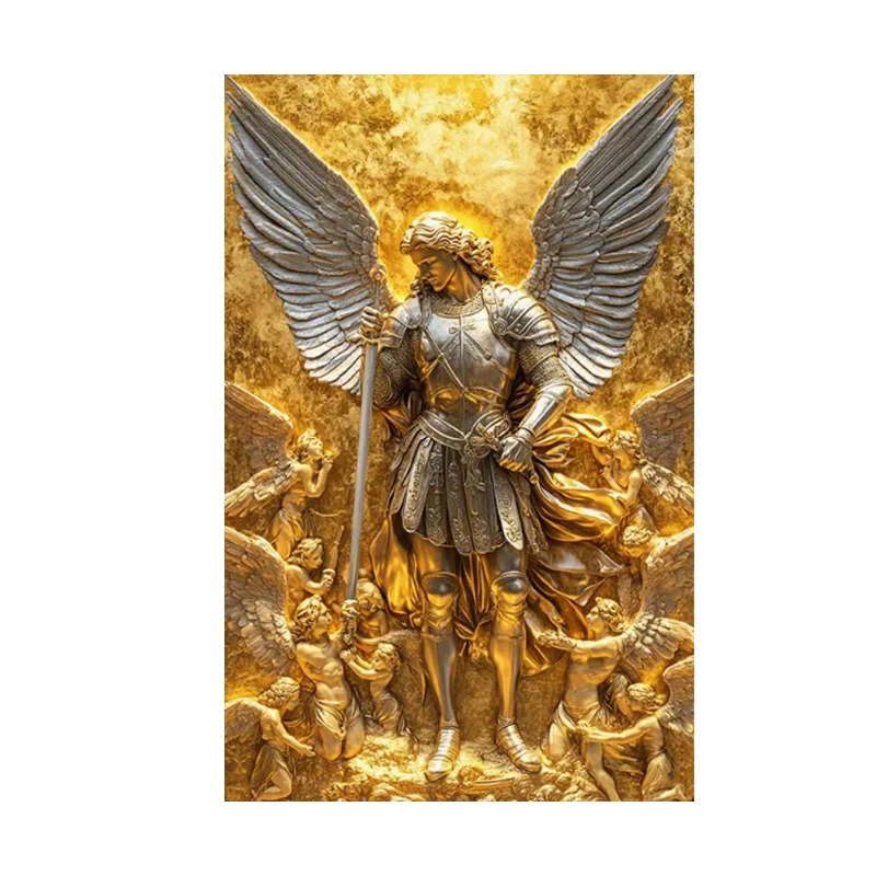 Plakat Archanioł Michał złoty anioł Wzór 4
