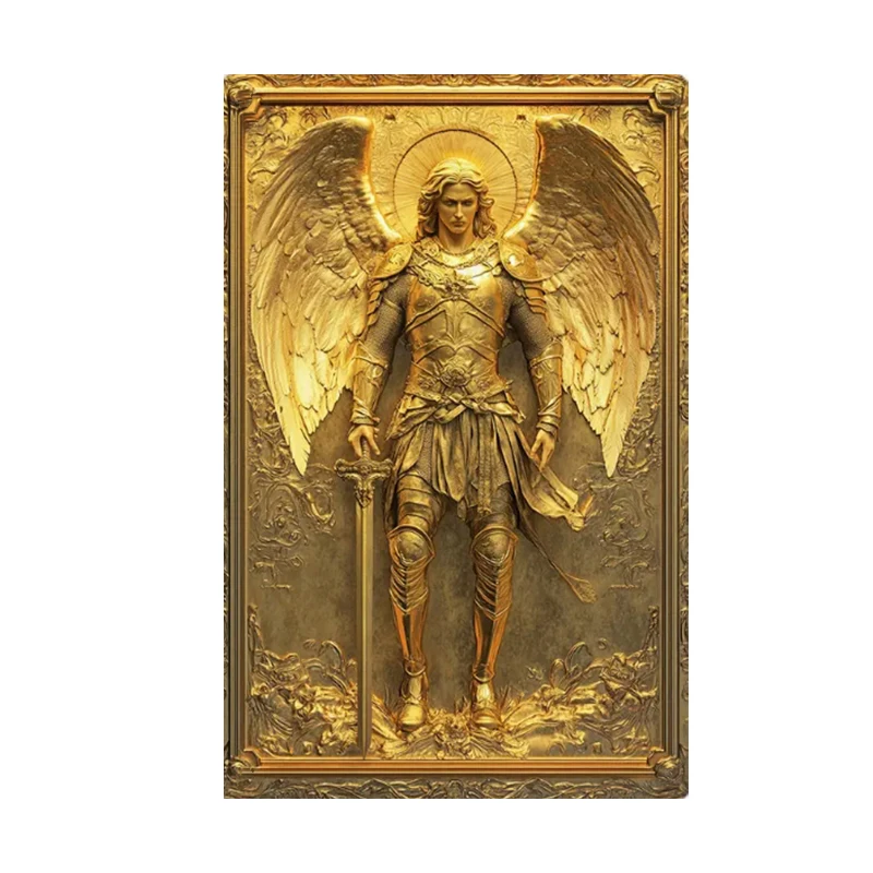 Plakat Archanioł Michał złoty anioł Wzór 5