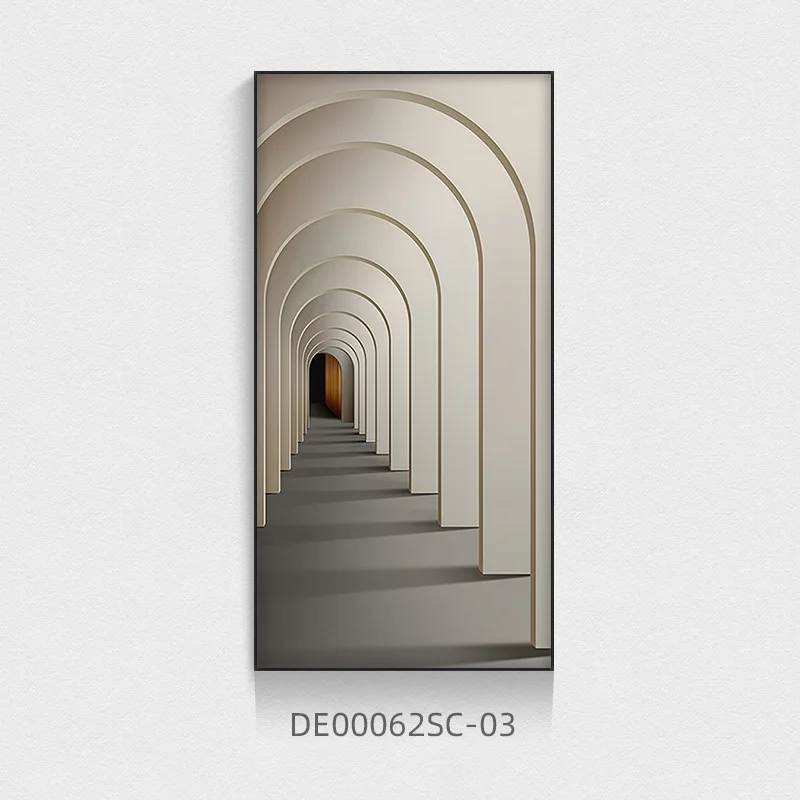 Nowoczesny plakat architektoniczny do korytarza Czerwony