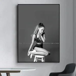 Ariana Grande - plakat z piosenkarką Niebieski