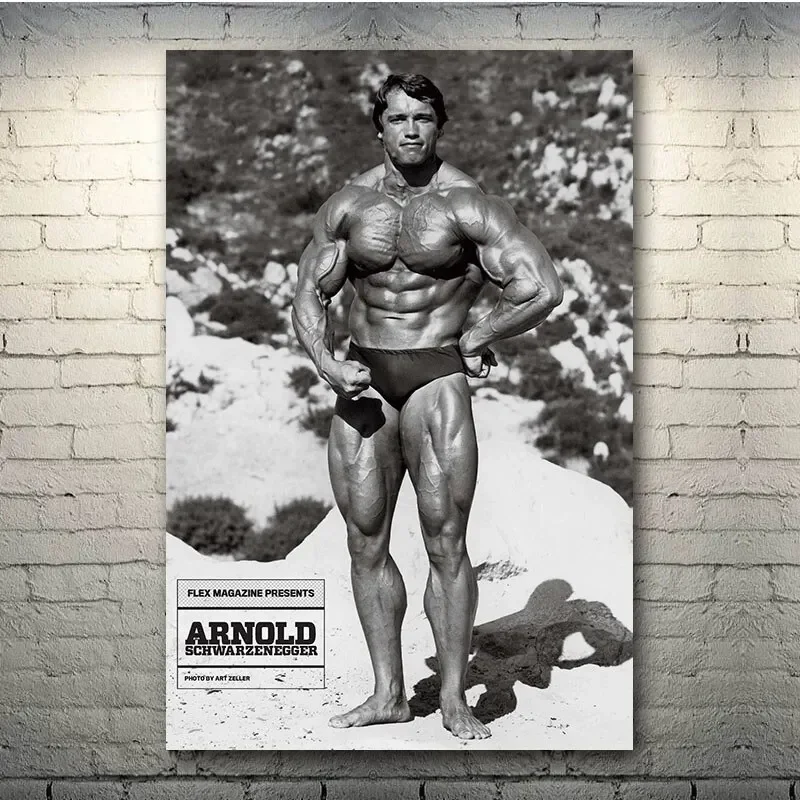 Plakat Arnold Schwarzenegger cytat motywacyjny Fioletowy