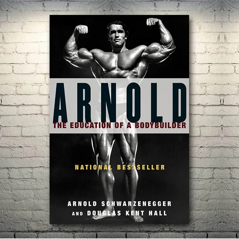 Plakat Arnold Schwarzenegger cytat motywacyjny Jasnozielony