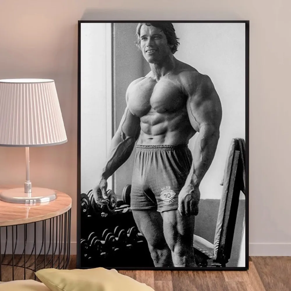 Plakat Arnold Schwarzenegger fitness vintage Armijna zieleń