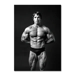 Arnold Schwarzenegger - plakat motywacyjny fitness żółty