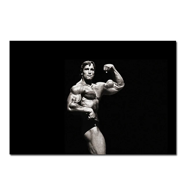 Plakat Arnold Schwarzenegger - motywacja fitness Zielony